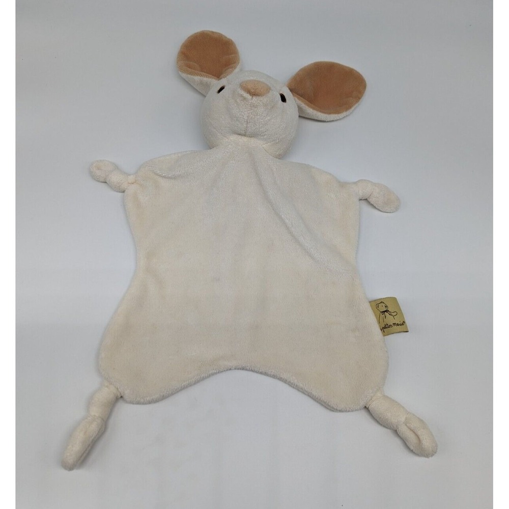 Les Petites Marie Reynaud Lovey Bunny Baby Security Blanket Plush Knotted Nubby